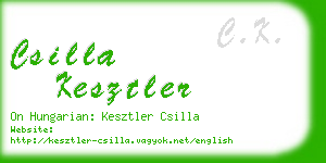 csilla kesztler business card